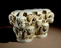 Limestone capital from Haram al-Sharif showing boldly cut foliage and volutes.
 
Click to enter image viewer

Use the Save buttons below to save any of the available image sizes to your computer.
